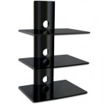 Protech 3-Tier DVD/Receiver/STB Wall Mount Glass Shelf Unit