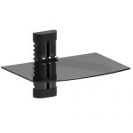 Protech Single Tier DVD/Receiver/STB Wall Mount Glass Shelf Unit