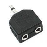 3.5 mm Mono Plug to Double 3.5mm Mono Jack