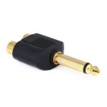 6.35 mm Mono Plug to Double RCA Jack