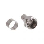 RG-6 Connectors with Crimp Ring 1/4"