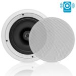 In-Wall / In-Ceiling Dual 8-inch Speaker System, 2-Way, Flush Mount, White (Pair)