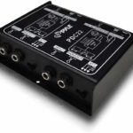 Pyle PDC22 Premium Direct Injection Audio Box - Passive DI Unit Hum Eliminator w/ Input Attenuator to Connect Guitar & Bass - 1/4 Inch Impedance Transformer Connector to Balanced & Unbalanced XLR