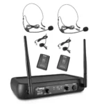 Wireless Microphone System, VHF Fixed Frequency with Adjustable Volume Control