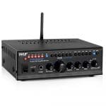 Compact WiFi Amplifier Receiver, Wireless Music Streaming Amp System with Mic Paging/Mixing, 240 Watt