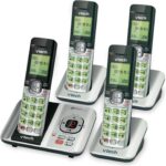 VTech CS6529-4 DECT 6.0 Phone Answering System with Caller ID/Call Waiting, 4 Cordless Handsets, Silver/Black