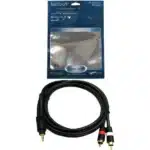 PLATINUM 10FT Premium Quality 3.5mm Stereo to 2 RCA Splitter Cable