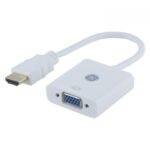 HDMI to VGA Adapter, HDMI Male to VGA Female, White
