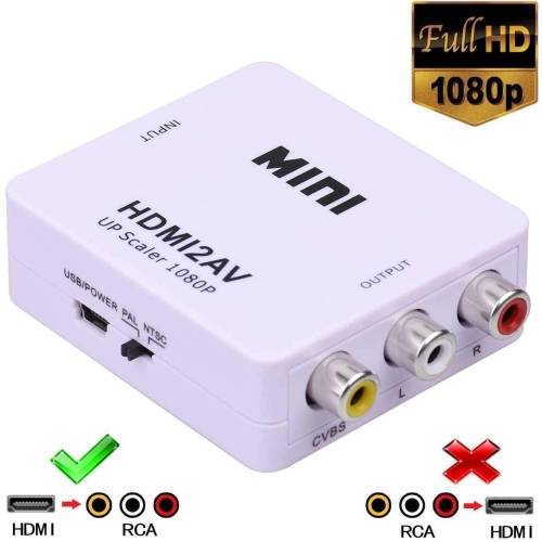 Full HD HDMI To AV (HDMI2AV) Converter, HDMI Input to RCA AV