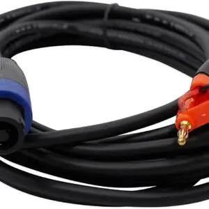 10 Feet Speakon Male Plug to Banana Plugs Speaker Cable