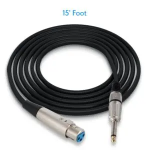 15ft. Professional Microphone Cable 1/4'' Male to XLR Female