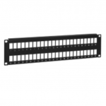 48-port Keystone Blank Patch Panel – 19 inch Rackmount 2U
