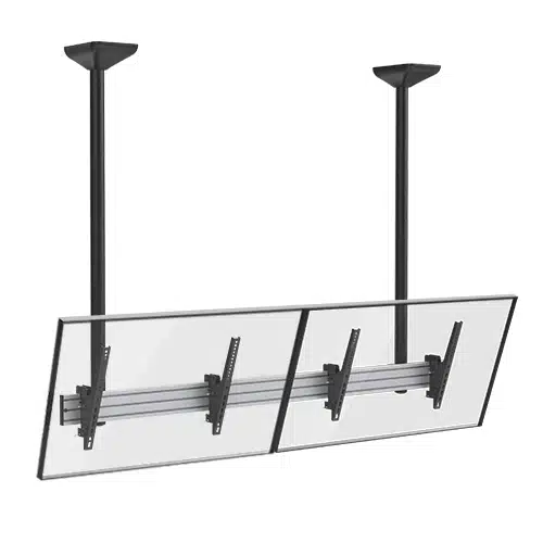 Protech Dual Screen 40" - 55" Video Wall /Menu Board Wall Mount With Optional Ceiling  Mount (Up to 59 Inches Drop) - Image 3