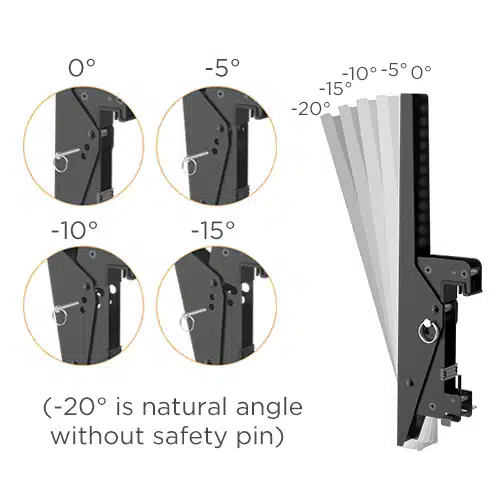 Protech Dual Screen 40" - 55" Video Wall /Menu Board Wall Mount With Optional Ceiling  Mount (Up to 59 Inches Drop) - Image 5