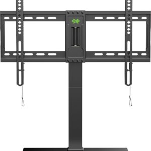 USX MOUNT Universal TV Stand Table Top TV Stand for Most 37-70 inch TVs, Height Adjustable TV Base Stand with Glass Base, Swivel TV Stands Holds up to 99lbs, VESA up to 600X400mm