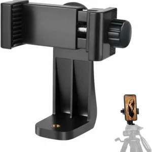 Phone Tripod Mount Adapter/Universal Tripod Cell Phone Holder, Fits Any Smartphone, 1/4" Standard Screw, Rotating Vertical and Horizontal, Compatible with iPhone, Samsung, Selfie Stick, Monopod