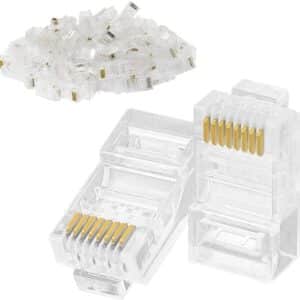Cat6 Modular RJ45 Cat 6 Ethernet Cable Connector Plug Crystal Head 10 PCS