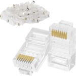 Cat5e Modular RJ45 Cat 5E Ethernet Cable Connector Plug Crystal Head 25 PCS