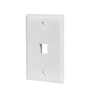 1 Port Keystone Wall Plate for RJ45 RJ11 RJ12 RCA F-Type Jack HDMI-USB-RCA- - White