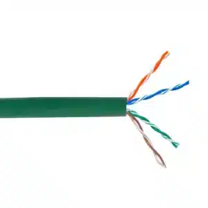 1000ft 4 Pair CAT5E 350Mhz Stranded UTP FT4/CMR Bulk Cable - Green