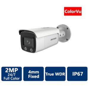 Hikvision 2 MP ColorVu Fixed Bullet Network Camera(DS-2CD2T27G1-L 4mm)