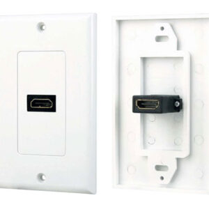 Single HDMI Wall Plate (White)