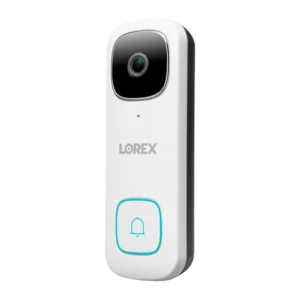 Lorex 2K Wired Wi-Fi Video Doorbell with Color Night Vision & 32GB Storage – White (B451AJD-F)