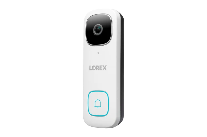 Lorex 2K Wired Wi-Fi Video Doorbell with Color Night Vision & 32GB Storage – White (B451AJD-F)