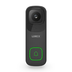 Lorex 4K Wired Wi-Fi Video Doorbell with Head-to-Toe View & 32GB Storage – Black (B862AJDB-E)