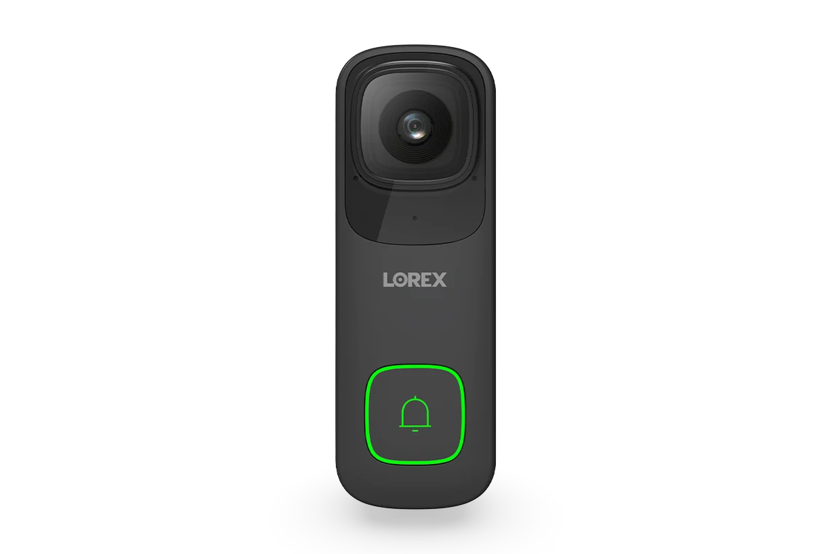 Lorex 4K Wired Wi-Fi Video Doorbell with Head-to-Toe View & 32GB Storage – Black (B862AJDB-E)