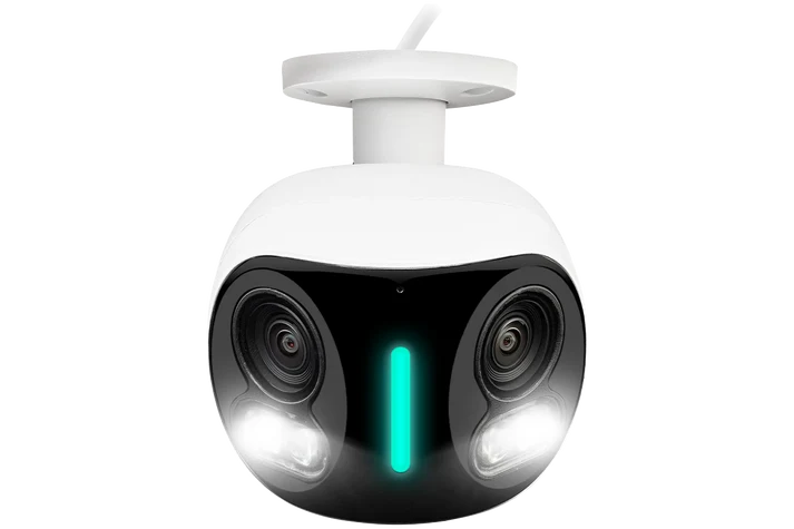 Lorex E871AB H20 4K Dual Lens 180° Panoramic PoE Security Camera with Smart Security Lighting