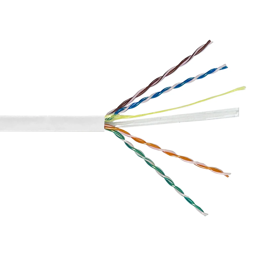 1000ft Cat6 CMP Plenum Rated Bulk Ethernet Cable (550MHz, 23AWG Solid Bare Copper, White)