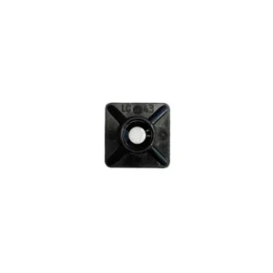 Adhesive Cable Tie Mount with 3M Tape 0.75″ × 0.75″ Black – Pack of 100