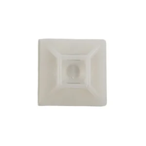 Adhesive Cable Tie Mount with 3M Tape – 1″ × 1″ Clear – Pack of 100