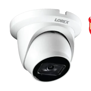 Lorex A14 4K IP Wired Dome Security Camera with Listen-In Audio – White (E842CD)