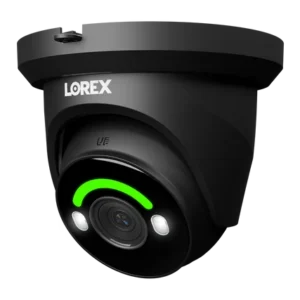 Lorex H12 4K IP Wired Turret Security Camera with Smart Security Lighting – Black (E863SDB)