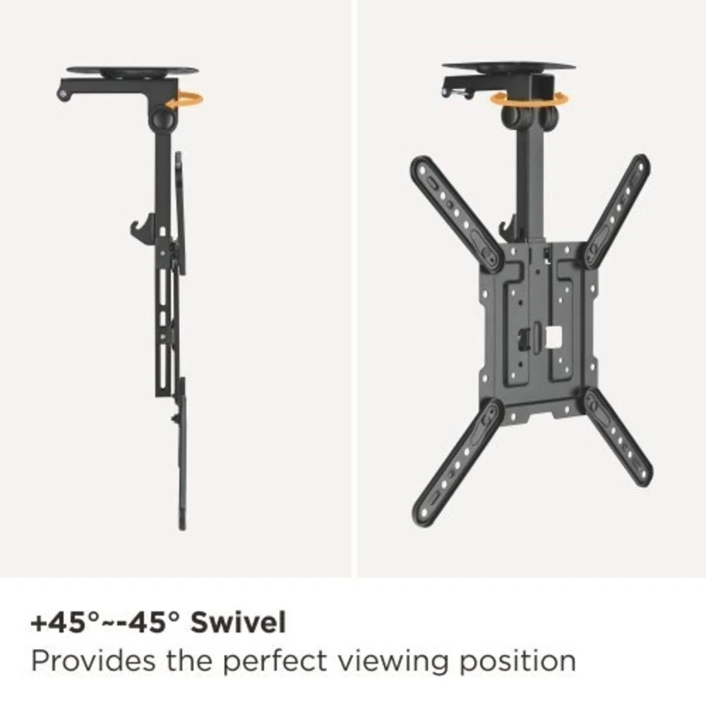 Folding Swivel & Tilt Ceiling Mount Bracket for Flat LCD/LEDs - Fits Sizes 23-55 inches - Maximum VESA 400x400 - Image 3
