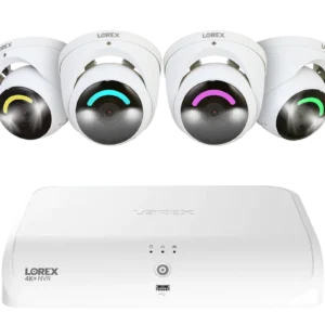 Lorex N91062-8SD4-E 4K Fusion Security Camera System with 4 Smart Security Lighting Cameras & 2TB NVR