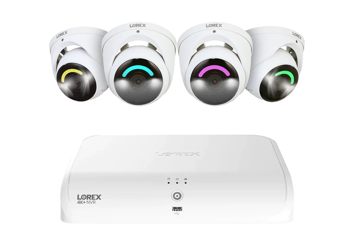 Lorex N91062-8SD4-E 4K Fusion Security Camera System with 4 Smart Security Lighting Cameras & 2TB NVR
