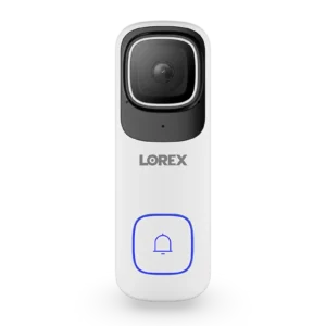 Lorex 4K Wired Wi-Fi Video Doorbell with Head-to-Toe View & 32GB Storage – White (B862AJD-E)