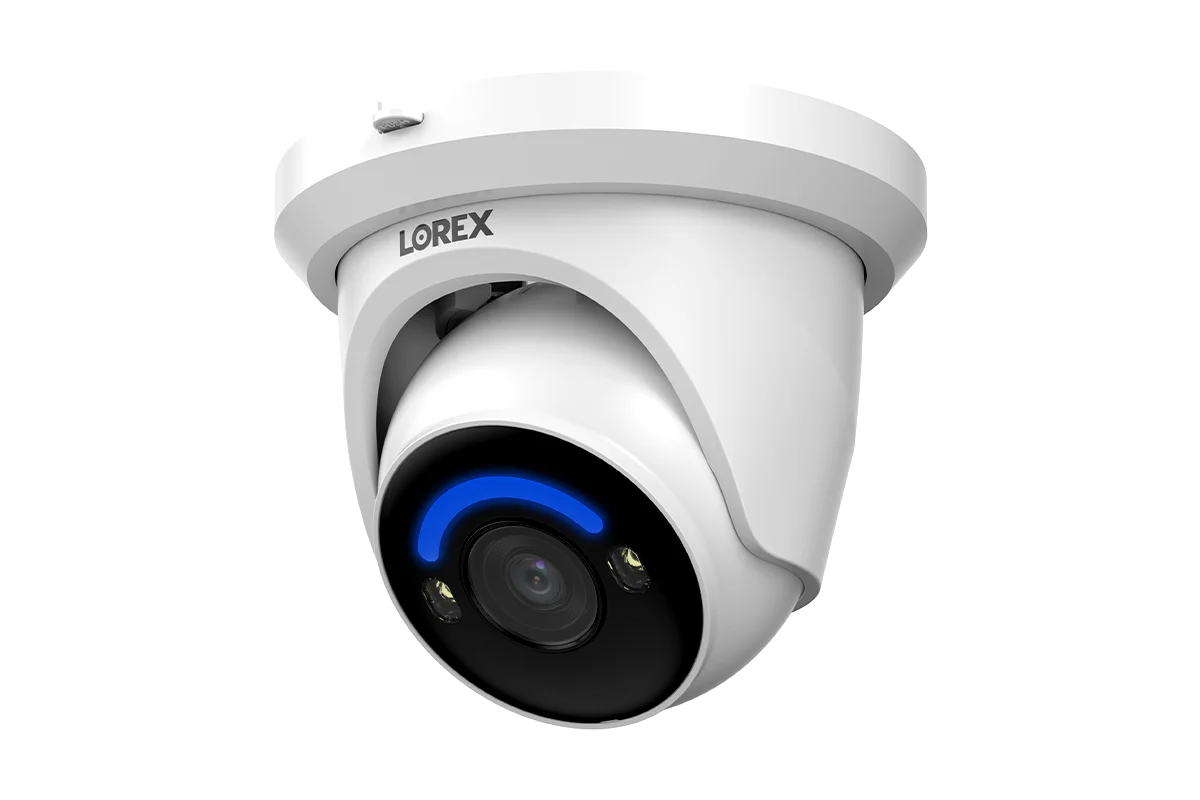 Lorex H12 4K IP Wired Turret Security Camera with Smart Security Lighting & Active Deterrence (E863SD)
